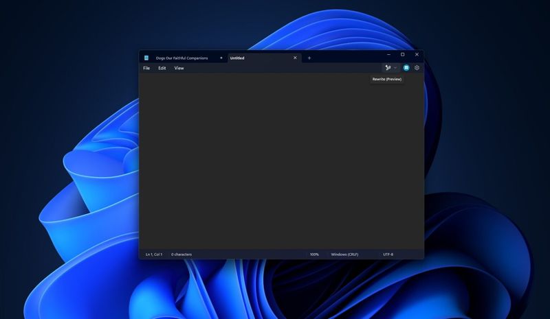 Win11 版记事本正式上线“AI 重写”功