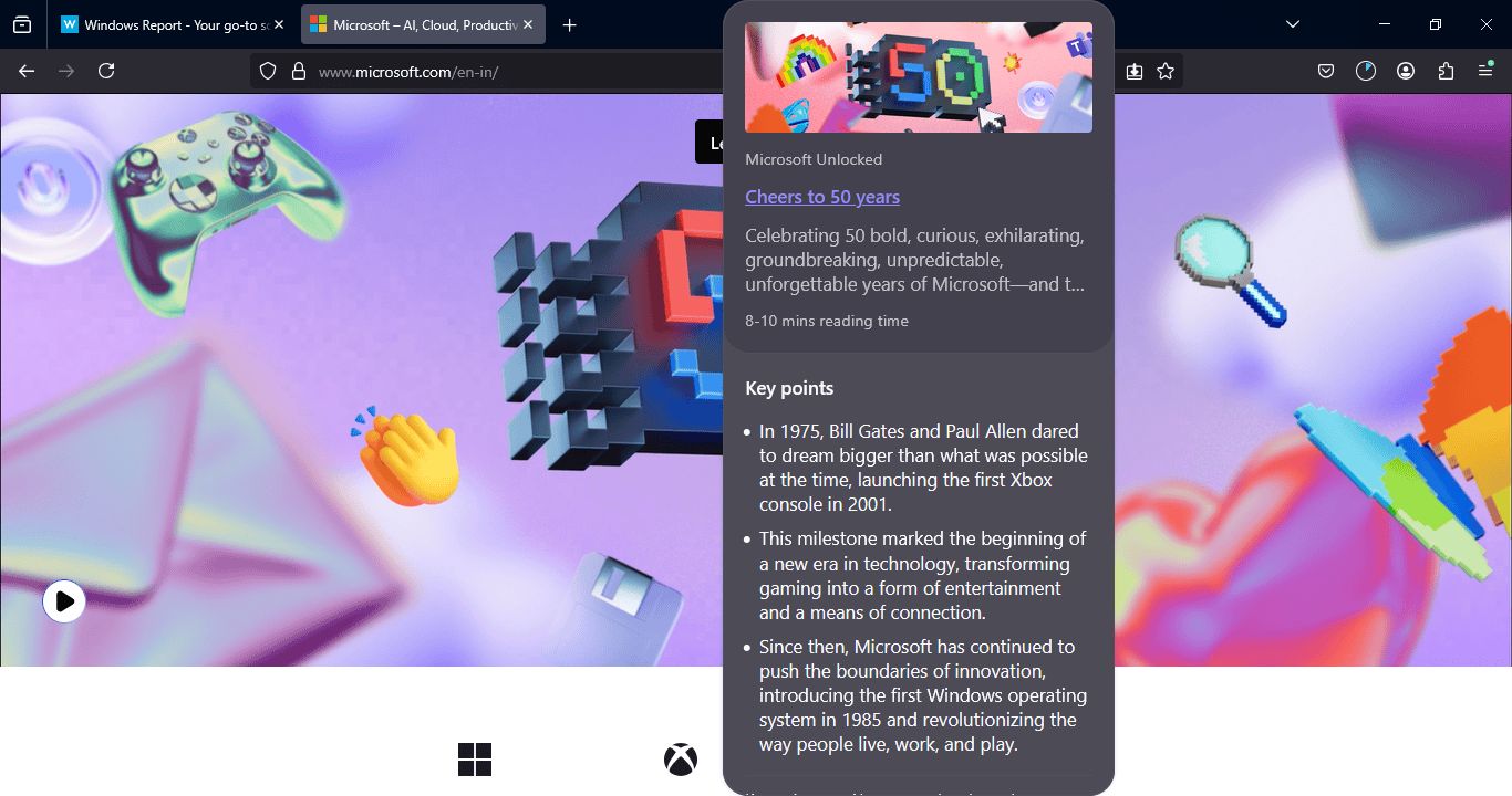 火狐 Firefox 浏览器测试 AI 链接悬停