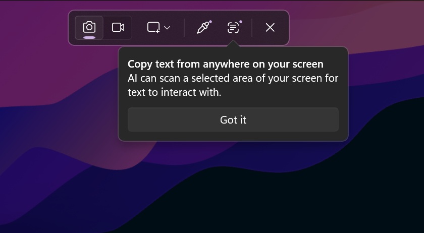 微软测试Win11 截图“取色器”及“AI