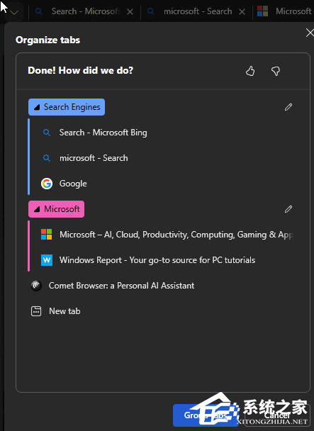 微软 Edge 浏览器 “标签搜索” 功能 1