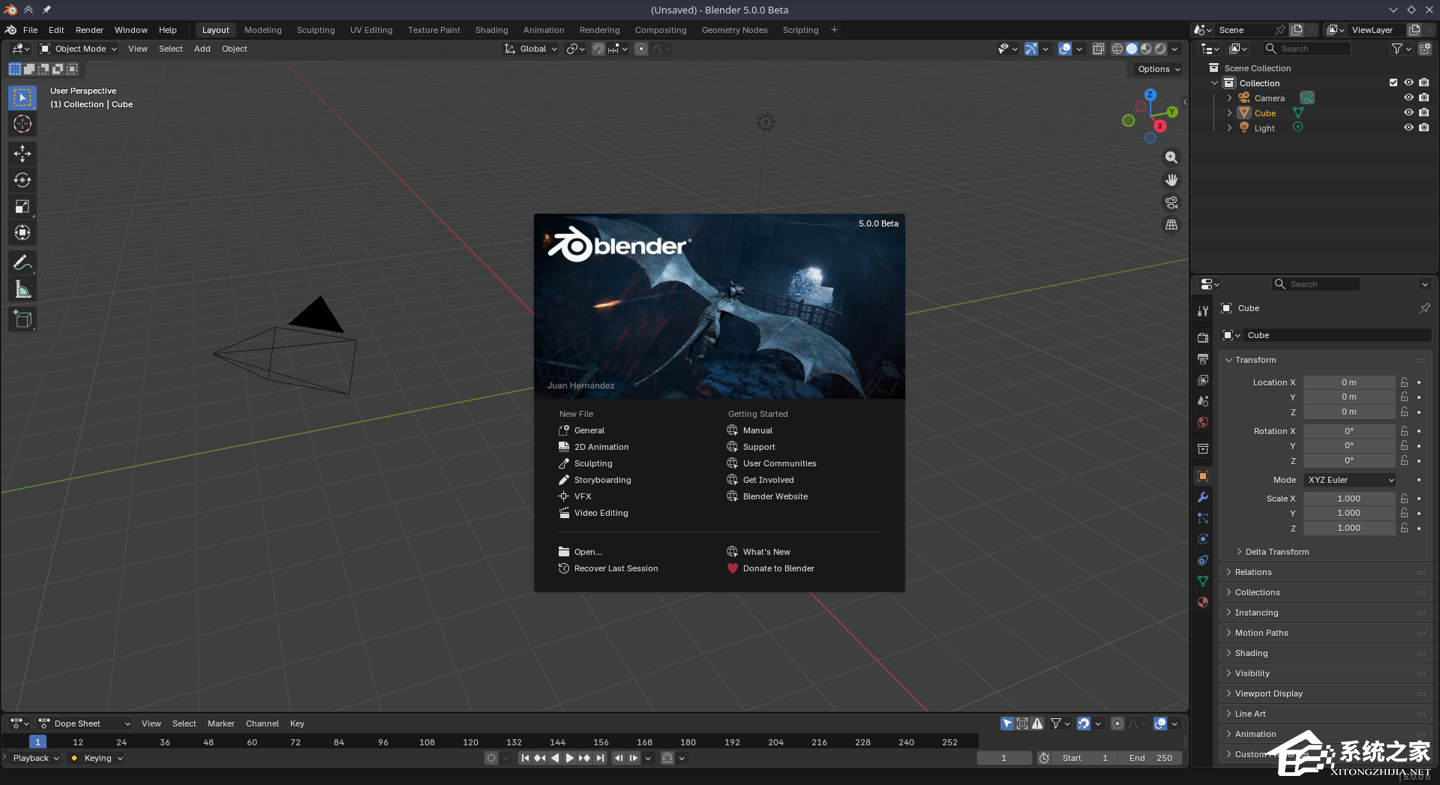 开源 3D 创作软件 Blender 5.0 测试版