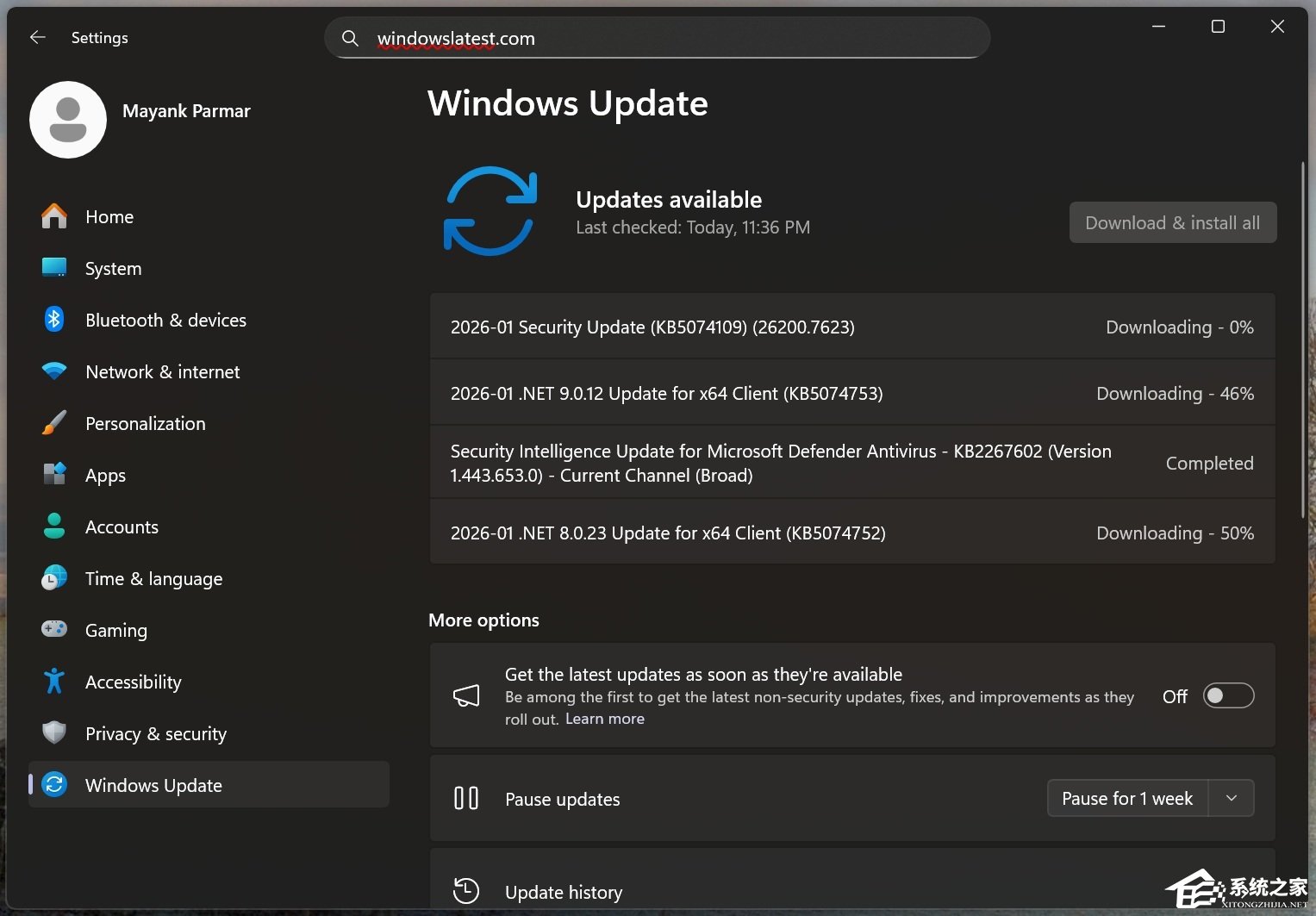 Win11 累积更新 KB5074109 导致多项核
