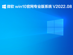 微软 win10官网专业版系统 V2022.08