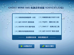 GHOST WIN8 X86 专业版 V2016.07(32位)