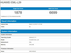 预装Android8.1？华为P20手机悄然现身Geekbench跑分数据库