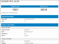 麒麟970加持！荣耀Note 10手机Geekbench跑分疑曝光