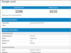 谷歌855新机悄然现身GeekBench
