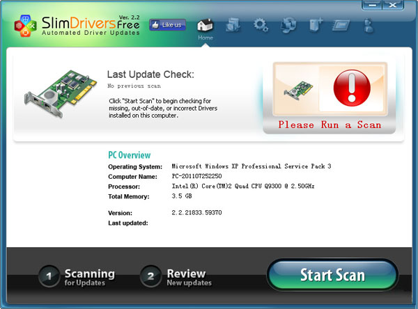  SlimDrivers(硬件驱动更新软件) V2.2