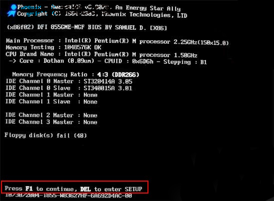 Win7系统开机出现自检出错Floopy disk fail怎么办?