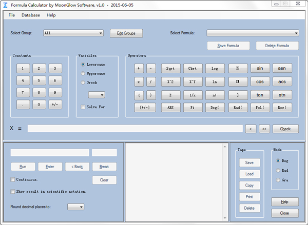 公式计算器(Formula Calculator) V1.0 英文版