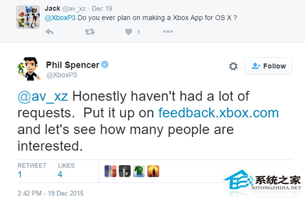 微软将不会给Mac OS系统开发Xbox串流应用