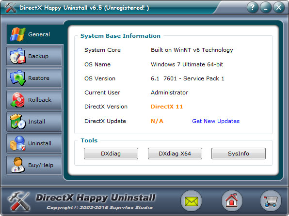 DirectX Happy Uninstall(卸载工具) V6.5
