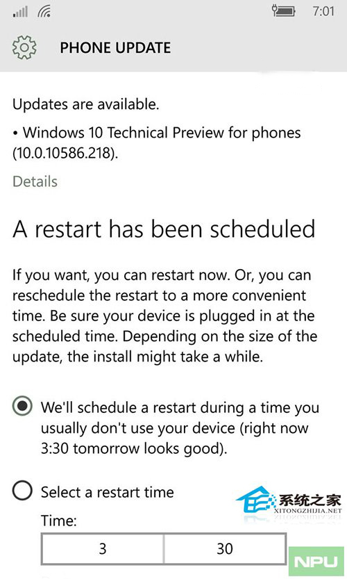 Win10移动版10586.218即将推送 升级截图已被曝光