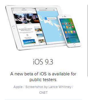 苹果iOS 9.3.3公测版发布：暂不支持iPad Pro