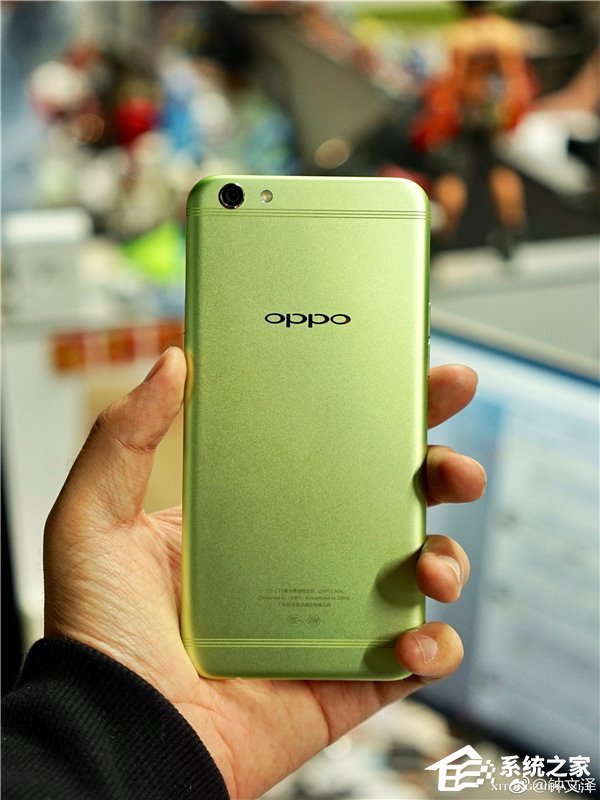OPPO R9s手机清新绿真机图赏