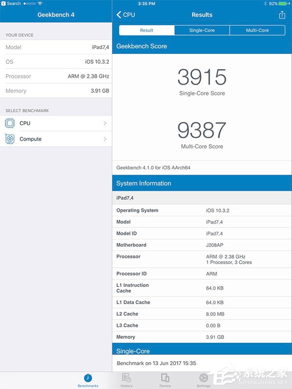10.5/12.9英寸iPad Pro跑分成绩高达9387分！