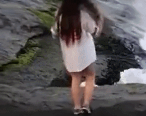 女生坠落火山口：实为P图