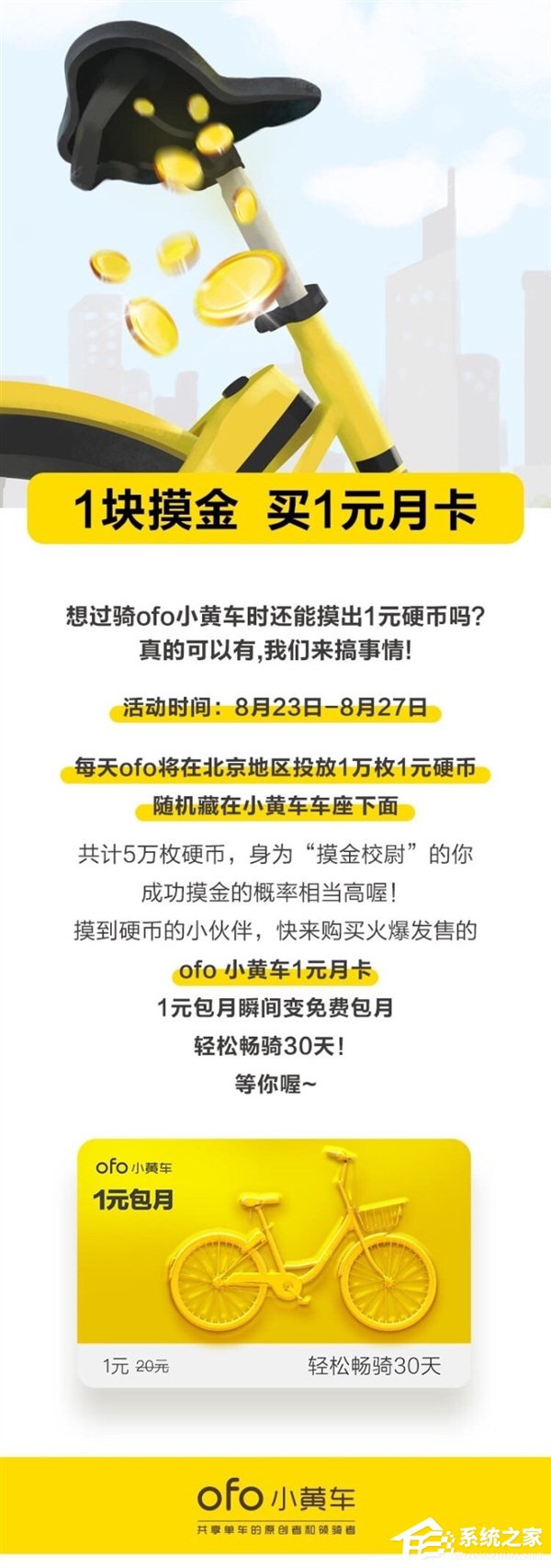 ofo 1块摸金买1元月卡：大妈“弃舞摸金”
