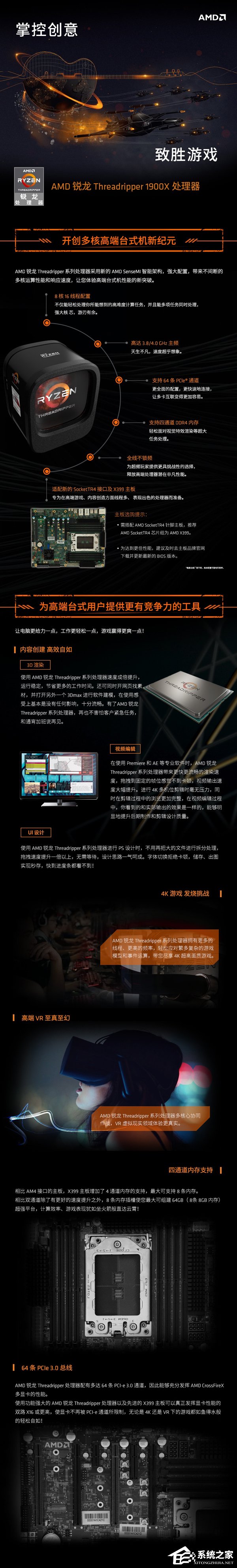 4399元！一图看懂AMD Ryzen ThreadRipper 1900X处理器