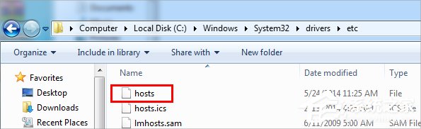 Windows7电脑hosts文件在哪?