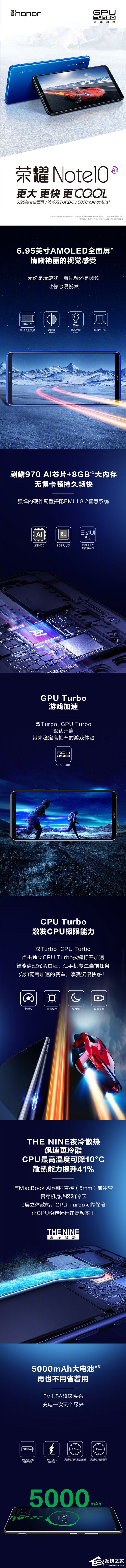 一图看懂荣耀Note 10手机