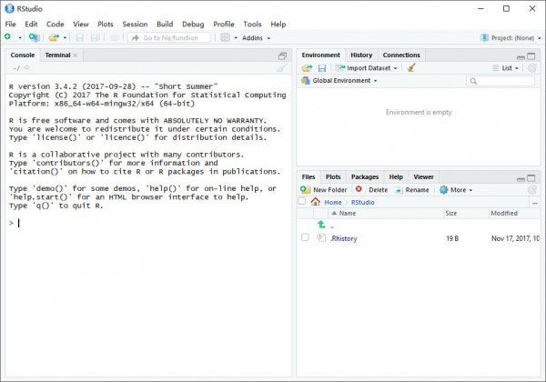 RStudio(R语言数据分析软件) V1.1.383
