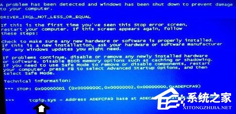 Win7怎么解决tcpip.sys蓝屏问题?