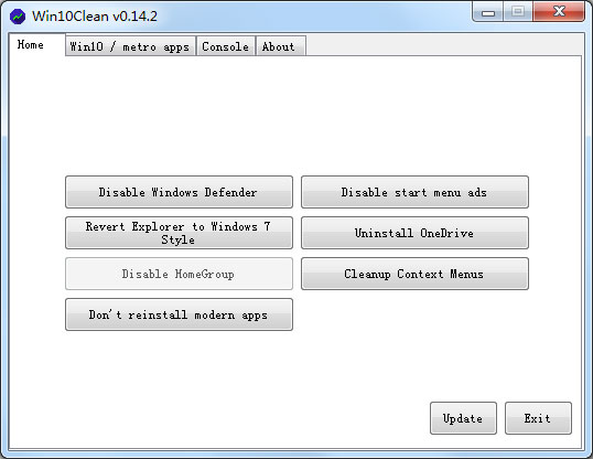 Win10Clean(win10精简程序) V0.14.2 绿色版
