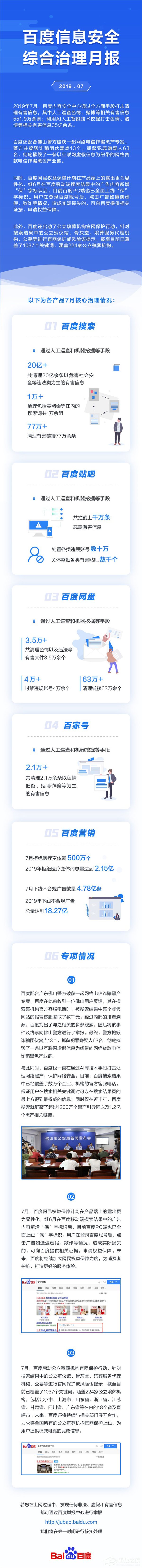 百度放出7月信息安全治理月报