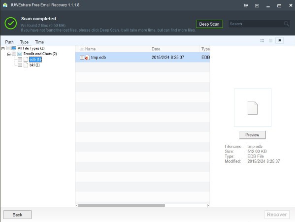 IUWEshare Free Email Recovery