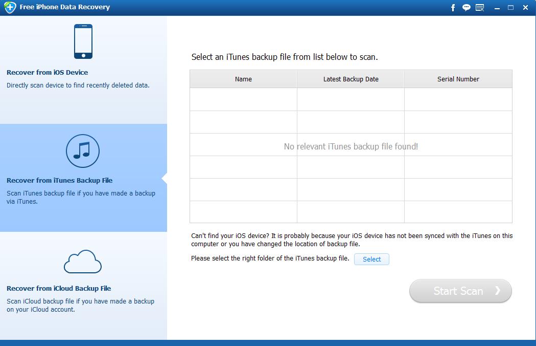 Free iPhone Data Recovery