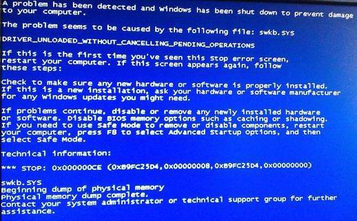 电脑开机蓝屏错误代码swkb.sys的解决方