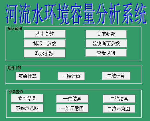 河流水环境容量分析系统