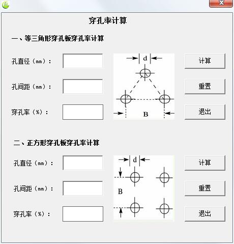 穿孔率计算器