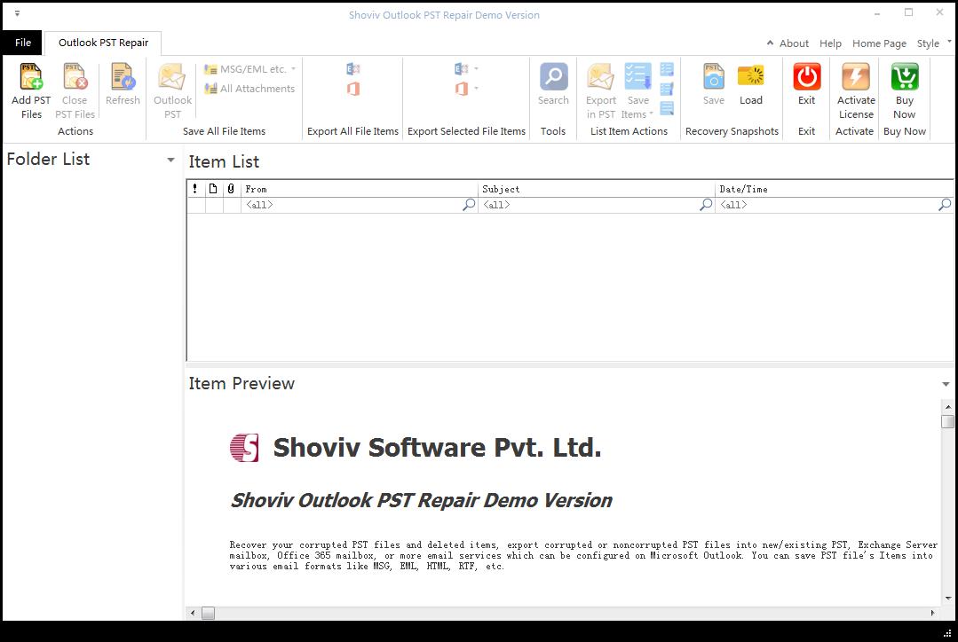 Shoviv Outlook psT Repair