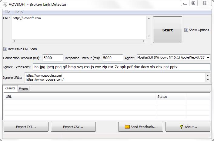 VovSoft Broken Link Detector