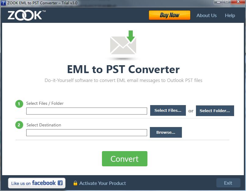 ZOOK EML to PST Converter