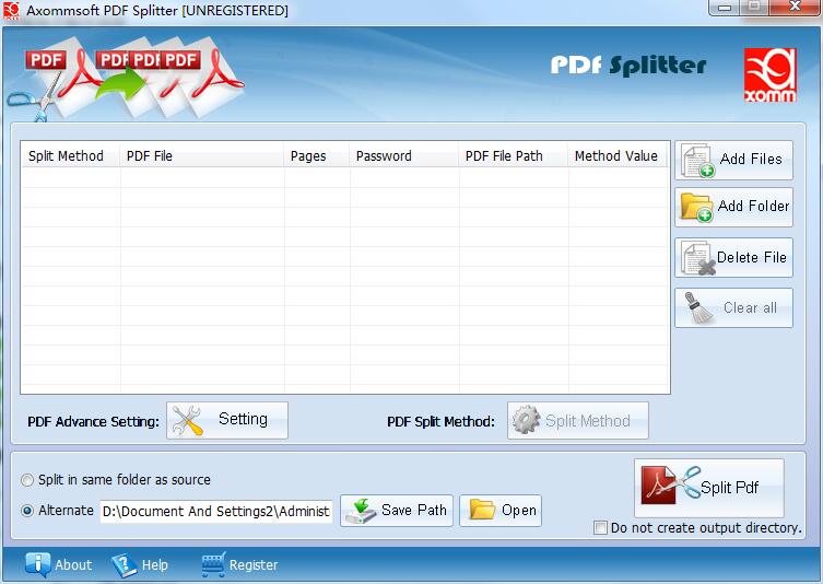 Axommsoft PDF Splitter