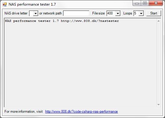 NAS performance tester