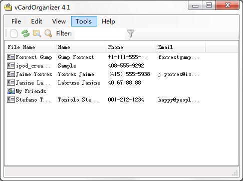 MicroProgs VCard Organizer