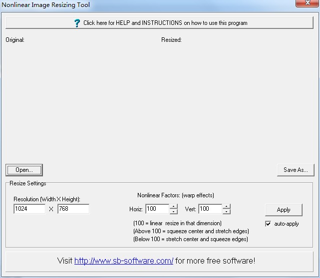 Nonlinear Image Resize Tool