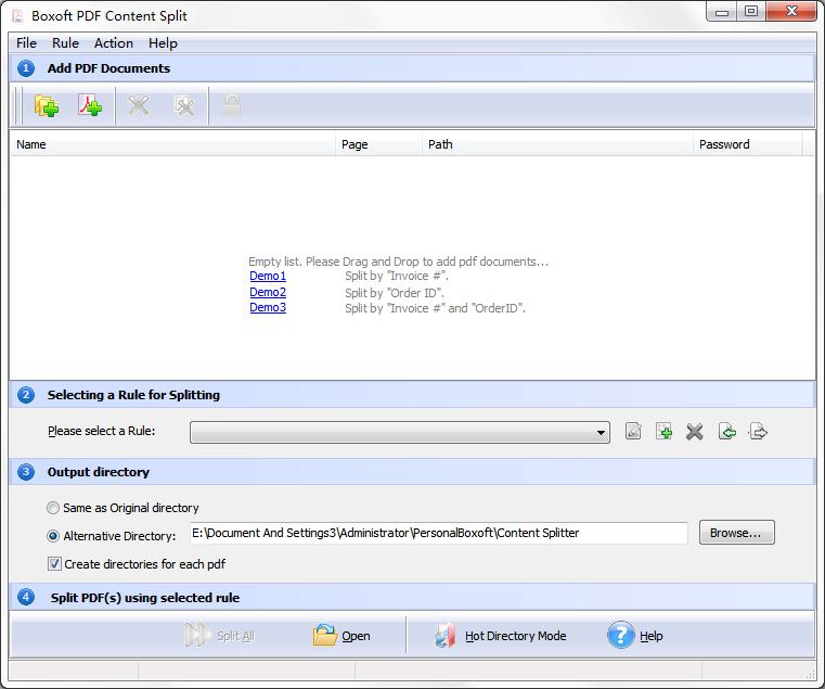 Boxoft PDF Content Split
