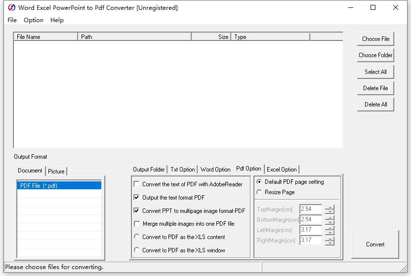 Word Excel PowerPoint to Pdf Convert
