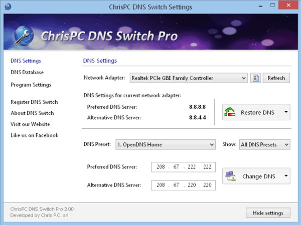ChrisPC DNS Switch Pro