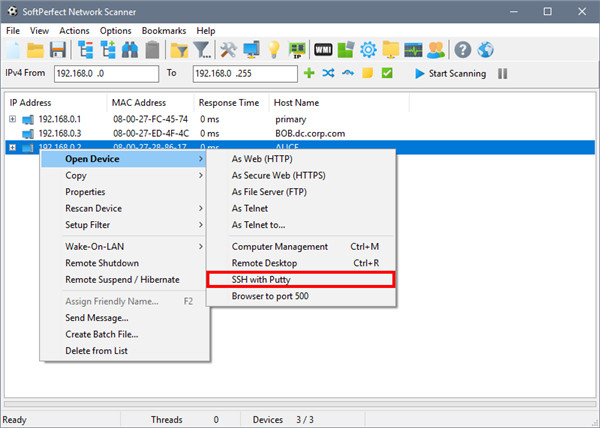 SoftPerfect Network Scanner