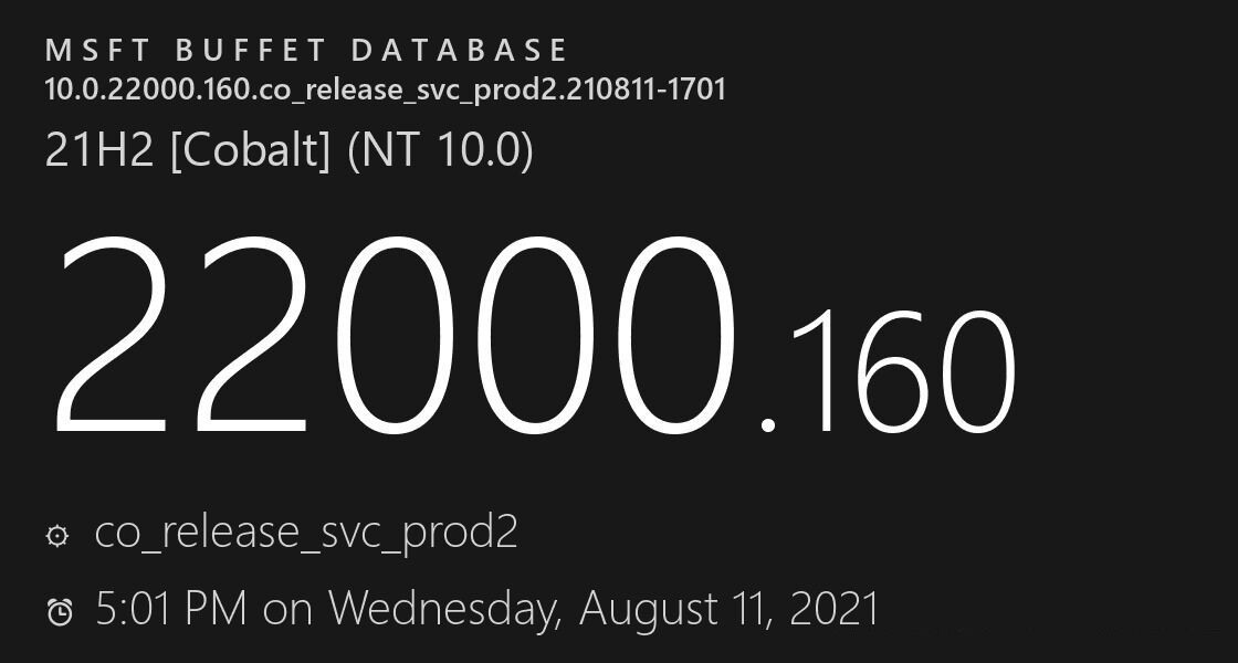 微软Win11 22000.160版本更新了什么？