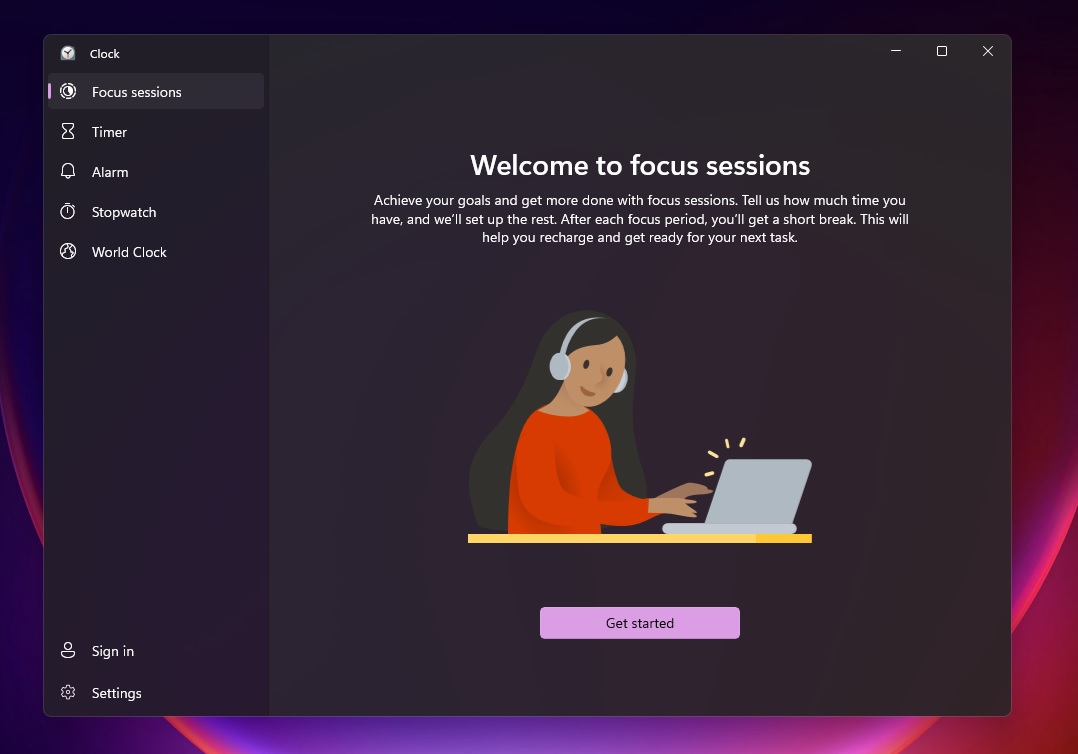 微软Win11新时钟应用Focus Sessions使
