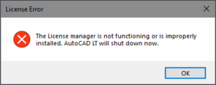 打开 AutoCAD2020 提示许可错误的解决