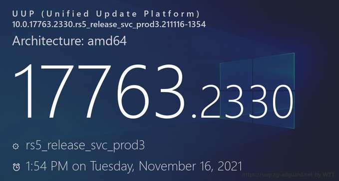 微软最新Win10 KB5007266(17763.2330)
