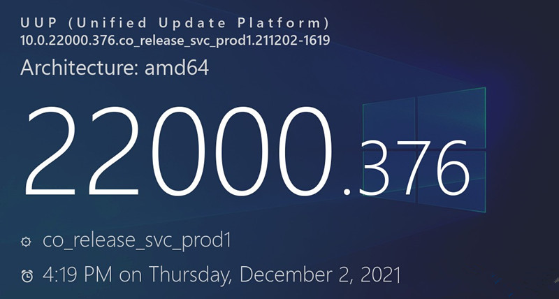 Win11 22000.376原版镜像
